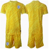 Camiseta Inglaterra Portero Segunda Equipación Replica Eurocopa 2024 para niños mangas cortas (+ Pantalones cortos)